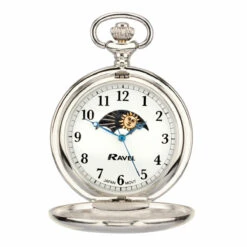 Moonphase Silver Ravel Pocket Watch