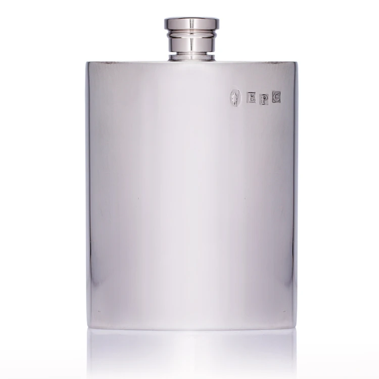Plain Pewter Personalised Hip Flask 3 Plain Pewter Personalised Hip Flask