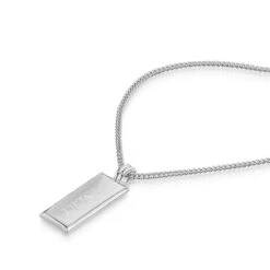 Tall Ingot Tag Men’s Necklace – 925 Solid Silver 15 Tall Ingot Tag Men’s Necklace – 925 Solid Silver -Fashion Accessories Rectangle Dog Tag Zoom Silver SP09376A