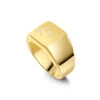 Rectangular Personalised Signet Ring – 18K Gold Plated Solid Silver -Fashion Accessories Rectangle Signet Ring Side2 Gold