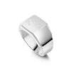 Rectangular Personalised Signet Ring – 925 Solid Silver -Fashion Accessories Rectangle Signet Ring Side2 Silver