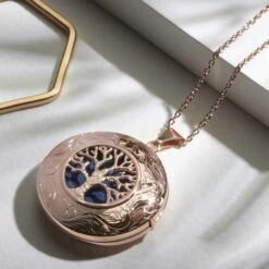 Large Tree Of Life Personalised Locket – Rose Gold 21 Large Tree Of Life Personalised Locket – Rose Gold -Fashion Accessories Rose Gold Big Tree Of Life Locket scaled 1