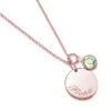 Swarovski® Birthstone Disc Necklace – Rose Gold -Fashion Accessories Rose Gold Disc Charm Hero