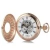 Rose Gold Plated Half Double Hunter Mechanical Pocket Watch 1 Rose Gold Plated Half Double Hunter Mechanical Pocket Watch -Fashion Accessories Rose Gold Jean Pierre open angles scaled 1