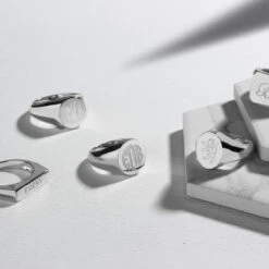 Round Personalised Signet Ring – Solid 925 Silver -Fashion Accessories Round Signet Ring Specials Lifestyle Silver