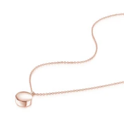 Small Round Ashes Urn Necklace – Rose Gold -Fashion Accessories Round Urn Ashes Rose Flatlay