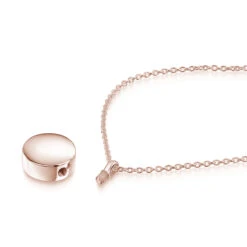 Small Round Ashes Urn Necklace – Rose Gold -Fashion Accessories Round Urn Ashes Rose Open