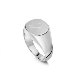 Classic Cushion Personalised Signet Ring – 925 Solid Silver