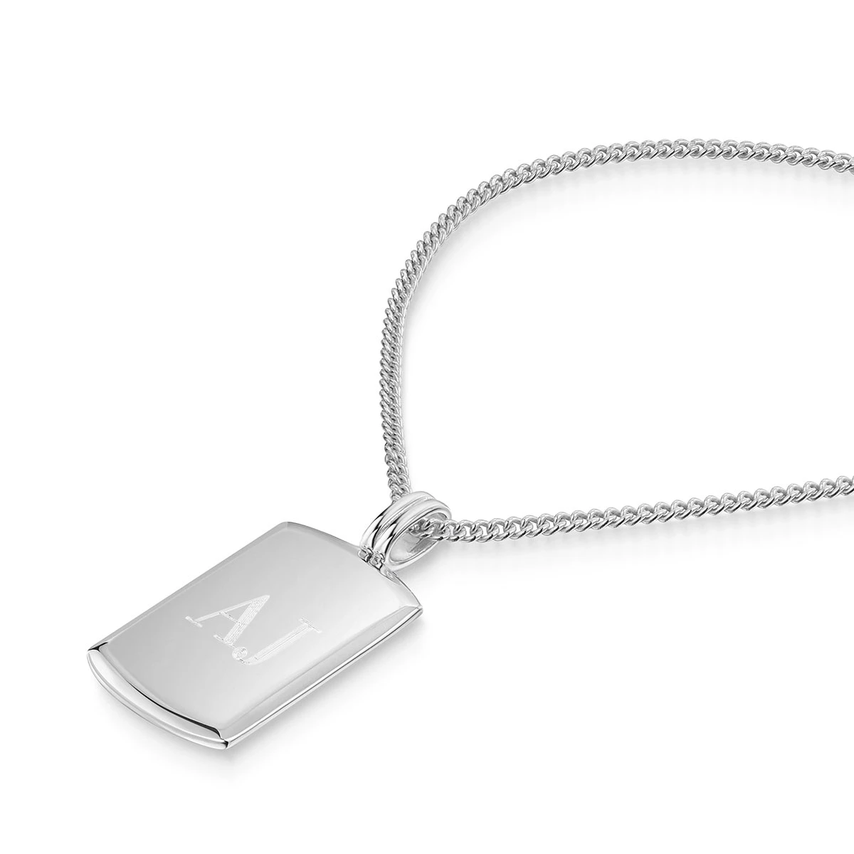 Wide Ingot Men’s Necklace – 925 Solid Silver 5 Wide Ingot Men’s Necklace – 925 Solid Silver - Image 3