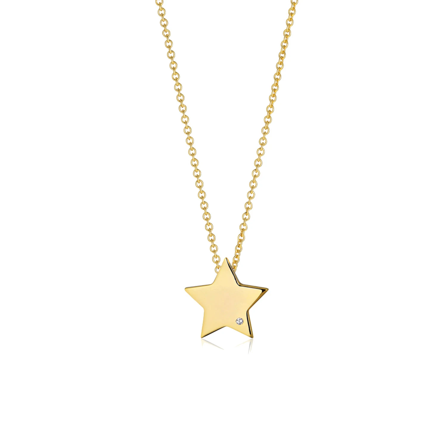Pendant Follina Stella – 18K Gold Plated With White Zirconia 3 Pendant Follina Stella – 18K Gold Plated With White Zirconia