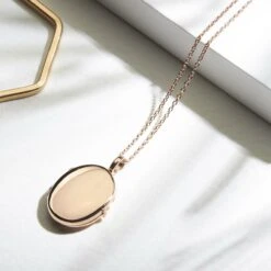 Rose Gold Oval Personalised Locket 21 Rose Gold Oval Personalised Locket -Fashion Accessories SMALL oval rose gold scaled 1