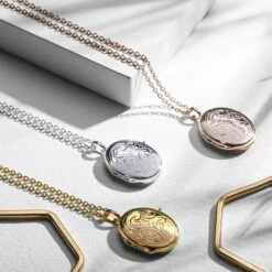 Little Oval Scroll Personalised Locket – Rose Gold 21 Little Oval Scroll Personalised Locket – Rose Gold -Fashion Accessories SMALL oval scroll NEW scaled 1