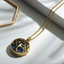 Tree Of Life Locket – Gold -Fashion Accessories SMALL tree of life gold scaled 1