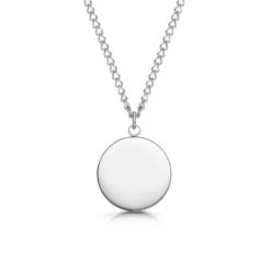 Stainless Steel Black Onyx Stone Round Necklace -Fashion Accessories ST041 N S 2