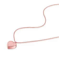 Scroll Heart Urn Ashes Necklace – Rose Gold 10 Scroll Heart Urn Ashes Necklace – Rose Gold -Fashion Accessories Scroll Heart Ashes Urn Necklace Flat Rose