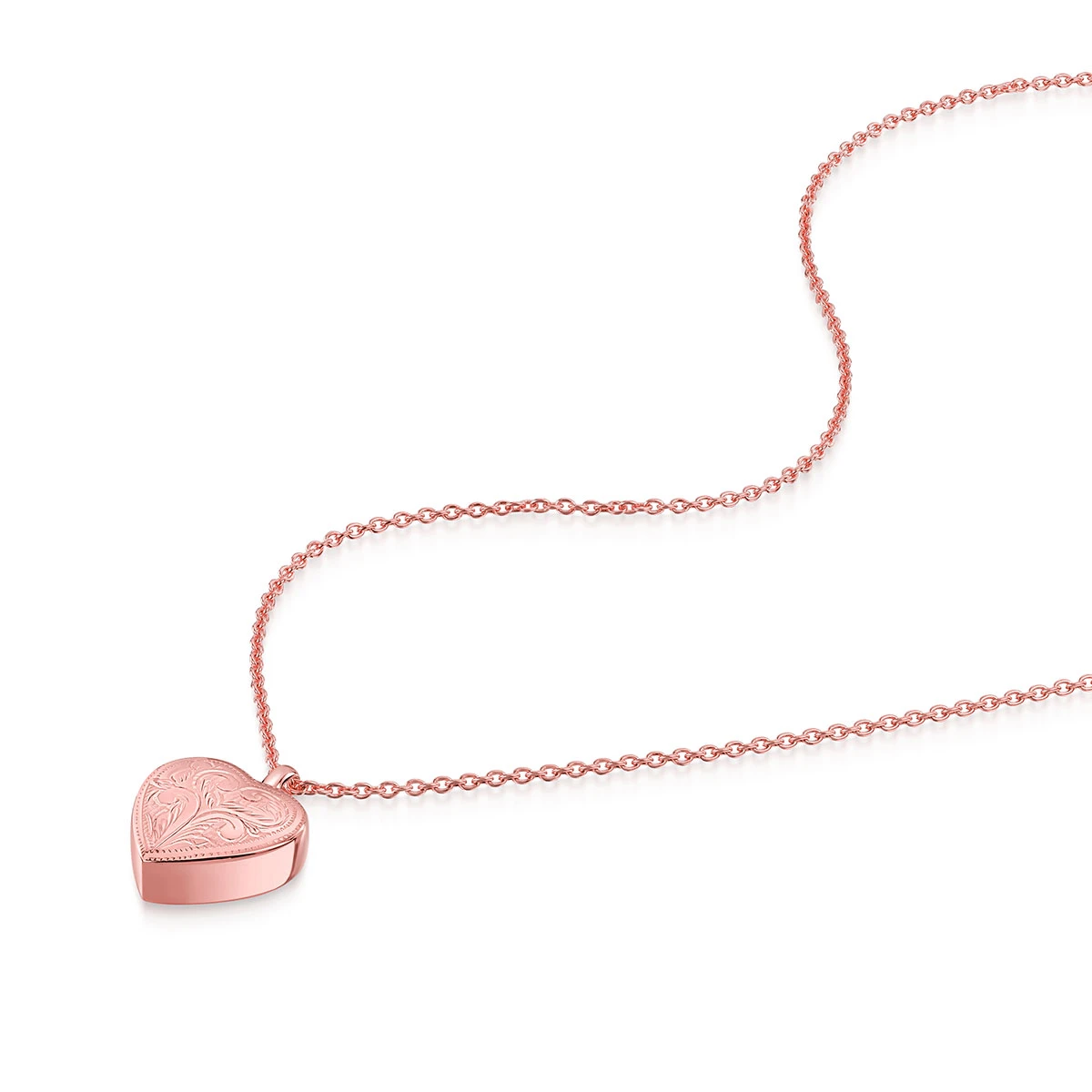 Scroll Heart Urn Ashes Necklace – Rose Gold 5 Scroll Heart Urn Ashes Necklace – Rose Gold - Image 3