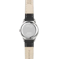 Slim Engraved Ladies Watch – Black Leather Strap -Fashion Accessories Slim Ladies Henry Black Leather Strap Watch back 1200x1200 1
