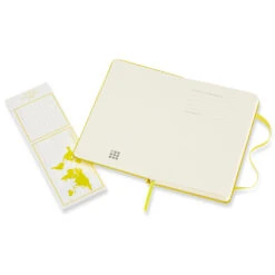 Small Moleskine Classic Notebook – Lemon Green -Fashion Accessories Small notebook lemon green open front