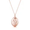 Little Oval Scroll Personalised Locket – Rose Gold