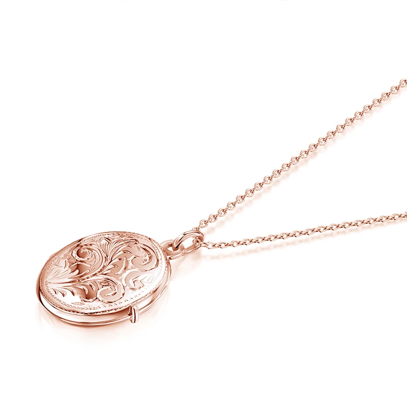 Little Oval Scroll Personalised Locket – Rose Gold 6 Little Oval Scroll Personalised Locket – Rose Gold - Image 4