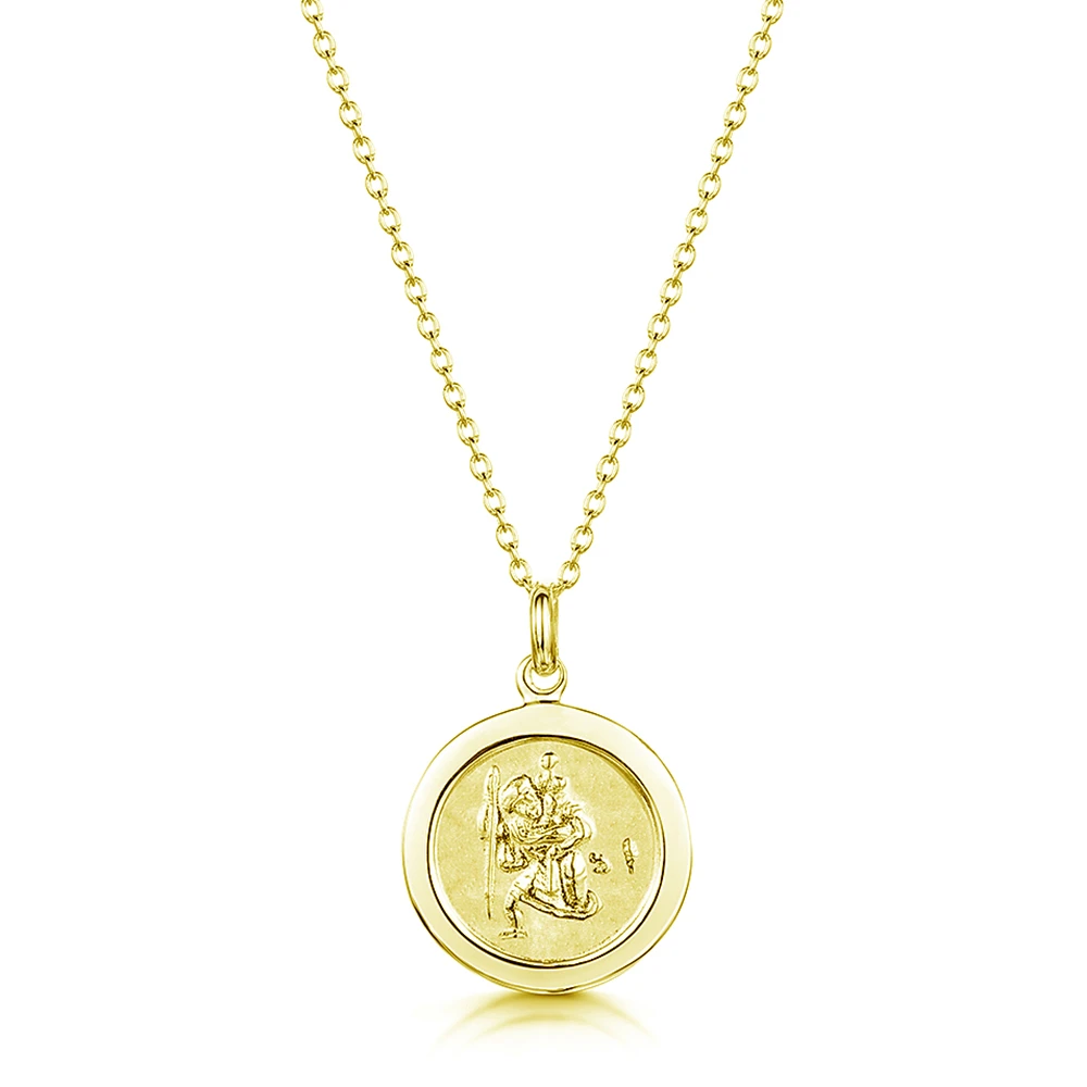 Gold St Christopher’s Personalised Necklace 3 Gold St Christopher’s Personalised Necklace