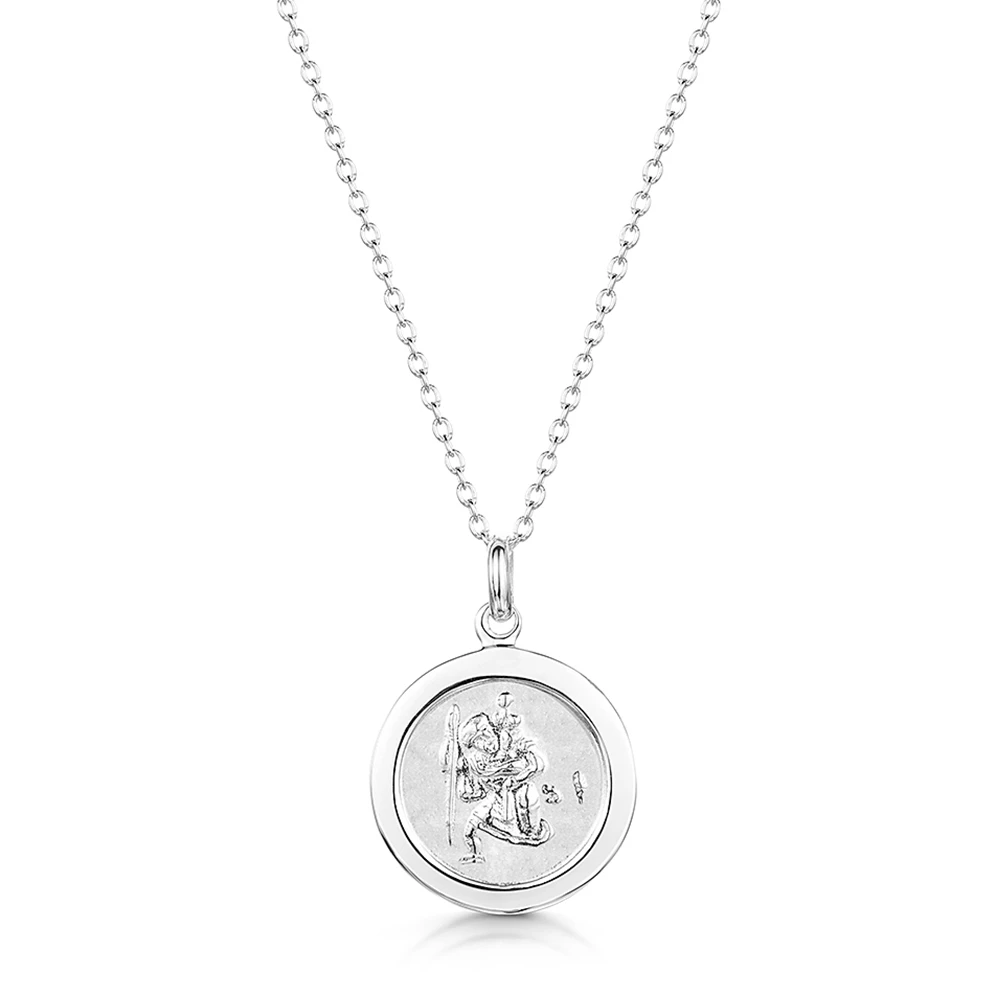 Silver St Christopher’s Personalised Necklace 3 Silver St Christopher’s Personalised Necklace