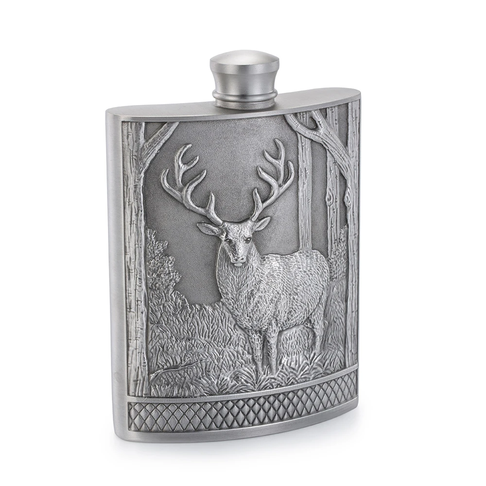 Pewter Stag Hip Flask Personalised 4 Pewter Stag Hip Flask Personalised - Image 2