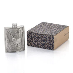 Pewter Stag Hip Flask Personalised 13 Pewter Stag Hip Flask Personalised -Fashion Accessories Stag Flask Personalised box