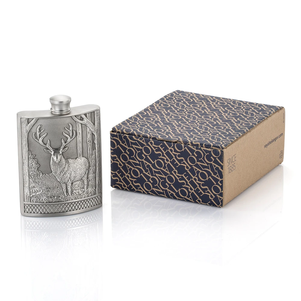 Pewter Stag Hip Flask Personalised 8 Pewter Stag Hip Flask Personalised - Image 6