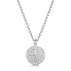 Compass Men’s Necklace – Steel
