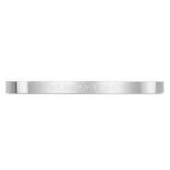 Personalised Cuff Bangle – 925 Solid Silver -Fashion Accessories Steel Cuff Bangle Front Silver