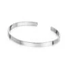 Personalised Cuff Bangle – 925 Solid Silver -Fashion Accessories Steel Cuff Bangle Full Silver
