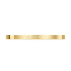 Classic Customised Cuff – 18K Gold Plated Steel 10 Classic Customised Cuff – 18K Gold Plated Steel -Fashion Accessories Steel Cuff Bracelet Front Gold