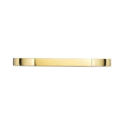 Flat Bangle Cuff – 18K Gold Plated Steel 11 Flat Bangle Cuff – 18K Gold Plated Steel -Fashion Accessories Steel Flat Faced Cuff Bangle Front Blank Gold