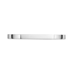Flat Bangle Cuff – Polished Steel -Fashion Accessories Steel Flat Faced Cuff Bangle Front Blank Silver