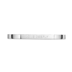 Flat Bangle Cuff – Polished Steel -Fashion Accessories Steel Flat Faced Cuff Bangle Front Silver