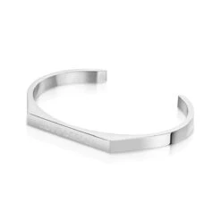 Flat Bangle Cuff – Polished Steel