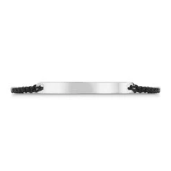 Friendship Plate Personalised Bracelet – Steel 11 Friendship Plate Personalised Bracelet – Steel -Fashion Accessories Steel Friendship Plate Bracelet Front Blank Silver
