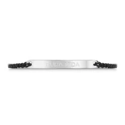 Friendship Plate Personalised Bracelet – Steel 10 Friendship Plate Personalised Bracelet – Steel -Fashion Accessories Steel Friendship Plate Bracelet Front Silver