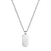Mini Dog Tag Personalised Necklace – Stainless Steel -Fashion Accessories Steel Mini Dog Tag Front Silver