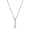 Tag Personalised Men’s Necklace – Stainless Steel -Fashion Accessories Steel Mini Totem Front Silver