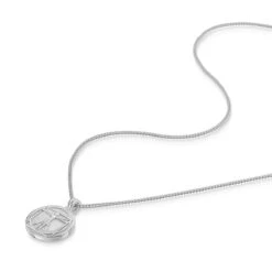 Vitruvian Man Personalised Necklace – Stainless Steel -Fashion Accessories Steel Vitruvian Man Flat silver