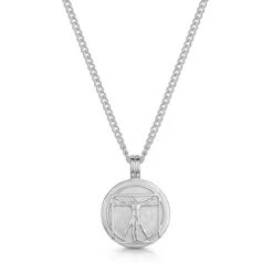 Vitruvian Man Personalised Necklace – Stainless Steel