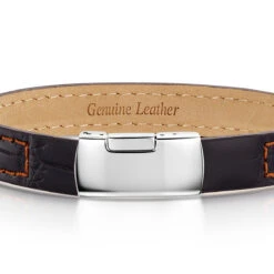 Adjustable Leather Men’s Bracelet – Black -Fashion Accessories TX980 Black 2