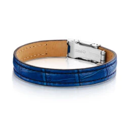 Adjustable Leather Men’s Bracelet – Blue 8 Adjustable Leather Men’s Bracelet – Blue -Fashion Accessories TX980 Blue 3