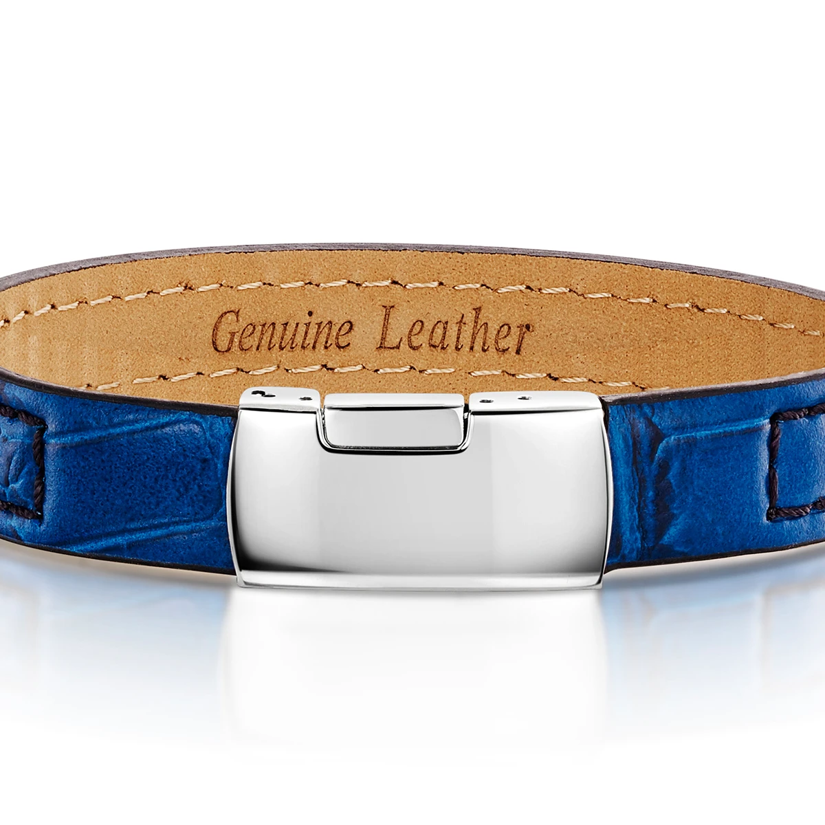 Adjustable Leather Men’s Bracelet – Blue 6 Adjustable Leather Men’s Bracelet – Blue - Image 4