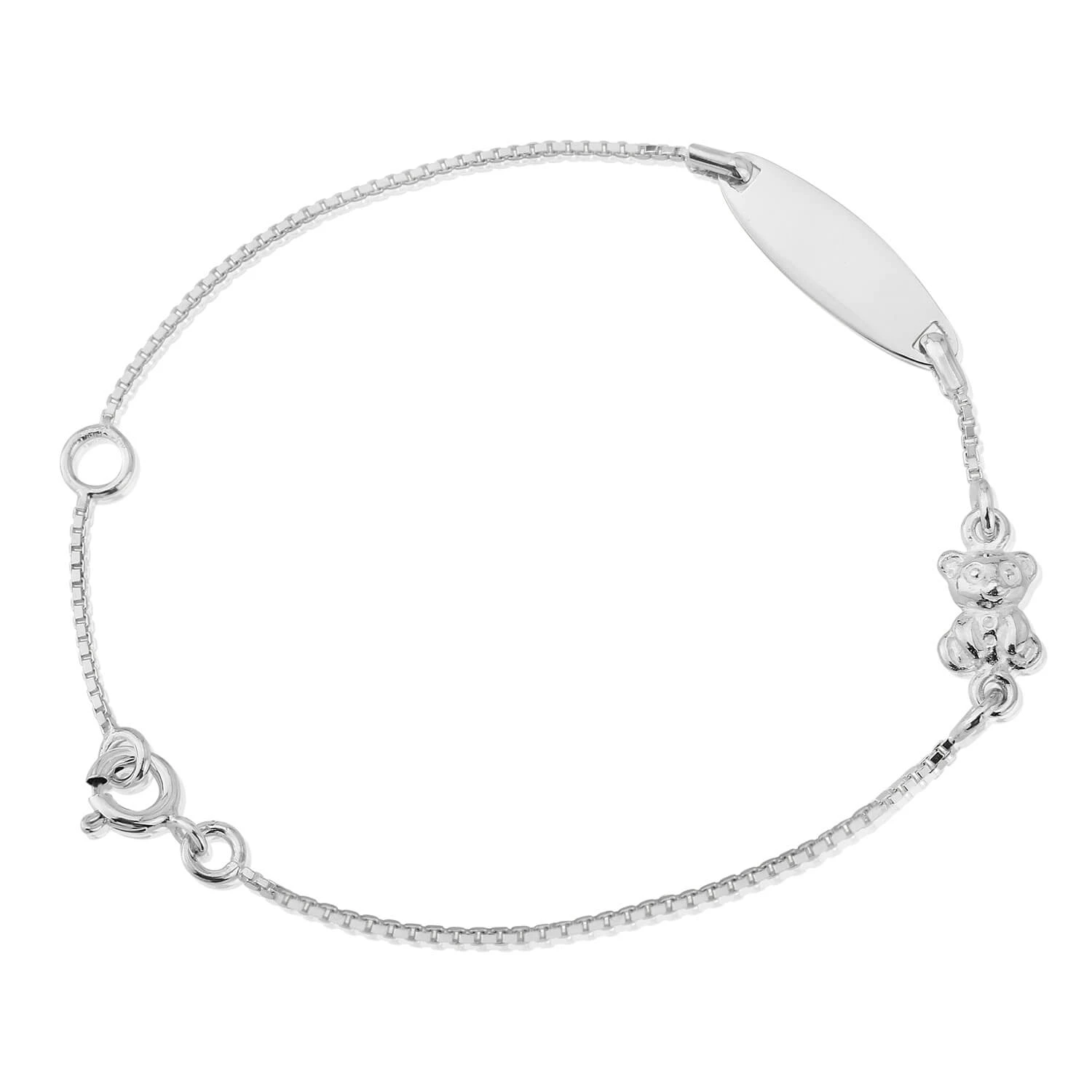 Silver Teddy Identity Bracelet 3 Silver Teddy Identity Bracelet
