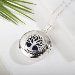 Large Tree Of Life Personalised Locket – Silver 18 Large Tree Of Life Personalised Locket – Silver -Fashion Accessories Tree of Life Silver 3