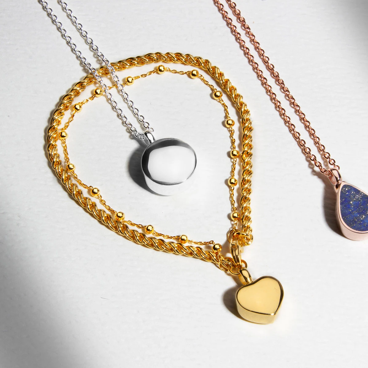 Small Round Ashes Urn Necklace – Gold 5 Small Round Ashes Urn Necklace – Gold - Image 3