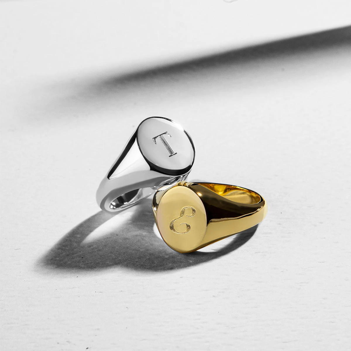 Oval Personalised Signet Ring – 18K Gold Plated Solid Silver 8 Oval Personalised Signet Ring – 18K Gold Plated Solid Silver - Image 6